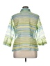 Elementz Stripes Green 3/4 Sleeve Blouse Size XL - photo 2