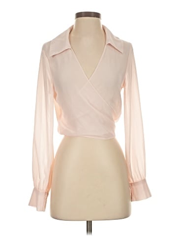 Blush Long Sleeve Polo (view 1)