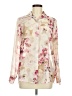 Chaps 100% Polyester Floral Ivory Long Sleeve Blouse Size M - photo 1