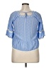 Matilda Jane 100% Rayon Blue Short Sleeve Blouse Size 14 - photo 2