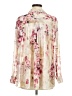 Chaps 100% Polyester Floral Ivory Long Sleeve Blouse Size M - photo 2