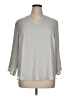 Maurices 100% Polyester Gray 3/4 Sleeve Blouse Size 0X - photo 1