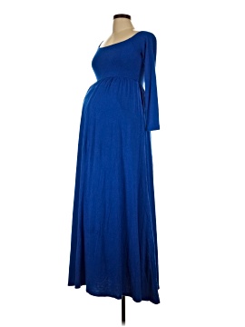 midi macy's formal dresses Kennedy Blue Drew Velvet Maternity Bridesmaid Dress main image 1