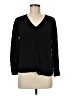 14th & Union 100% Rayon Black Long Sleeve Blouse Size M - photo 1