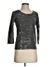 JM Collection Metallic Silver 3/4 Sleeve Top Size P (petite) - photo 1