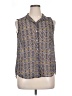 H&M 100% Polyester Tweed Blue Sleeveless Blouse Size 12 - photo 1
