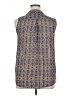 H&M 100% Polyester Tweed Blue Sleeveless Blouse Size 12 - photo 2