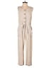 Grade & Gather Solid Tan Jumpsuit Size S - photo 1