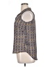 H&M 100% Polyester Tweed Blue Sleeveless Blouse Size 12 - photo 5