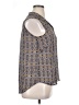 H&M 100% Polyester Tweed Blue Sleeveless Blouse Size 12 - photo 4
