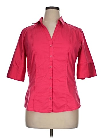 7th Avenue Design Studio New York & Company 3/4 Sleeve Button-Down Shirt (view 1)