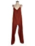 Fashion 100% Polyester Solid Brown Jumpsuit Size S - photo 1