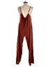 Fashion 100% Polyester Solid Brown Jumpsuit Size S - photo 2
