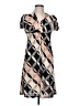 Nexus 100% Polyester Print Brown Casual Dress Size 12 - photo 1