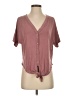 Assorted Brands Brown Short Sleeve Blouse Size S - photo 1