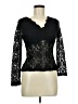 Unbranded 100% Polyester Black 3/4 Sleeve Top Size M - photo 1