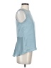 Pull&Bear Blue Sleeveless Blouse Size S - photo 4