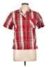 Erika Plaid Red Short Sleeve Button-Down Shirt Size L (petite) - photo 1