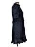 Sandro 100% Polyester Polka Dots Blue Cocktail Dress Size EU (FR) 42 / US 10 - photo 4