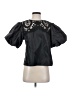 DELFI COLLECTIVE 100% Polyester Black Short Sleeve Blouse Size S - photo 1