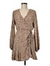 She + Sky Animal Print Brown Casual Dress Size M - photo 1
