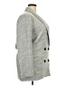 Just Fab 100% Polyester Houndstooth Gray Blazer Size XXL - photo 4