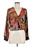Boemo 100% Polyester Paisley Green Long Sleeve Blouse Size M - photo 1