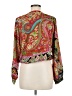 Boemo 100% Polyester Paisley Green Long Sleeve Blouse Size M - photo 2
