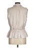 T Tahari 100% Polyester Ivory Tan Sleeveless Blouse Size M - photo 2