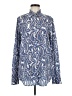 Banana Republic 100% Polyester Paisley Blue Long Sleeve Blouse Size M (tall) - photo 1