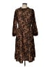 BLOOMCHIC 100% Polyester Animal Print Brown Casual Dress Size 10 - photo 1