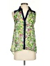 Very J 100% Polyester Green Sleeveless Blouse Size S - photo 1