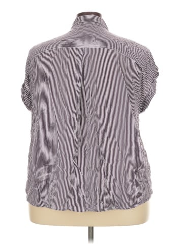 Cosmic Blue Love Sleeveless Button-Down Shirt (view 2)