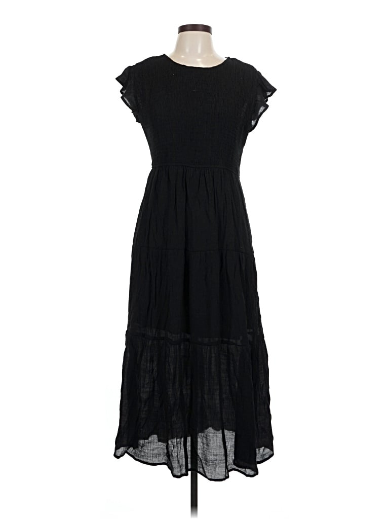 Pre-owned Blu Pepper Casual Dress In Black