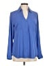 Express 100% Polyester Blue Long Sleeve Blouse Size M - photo 1
