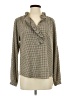Xirena Houndstooth Brown Long Sleeve Blouse Size XS - photo 1