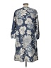 Apt. 9 Floral Blue Gray Casual Dress Size L - photo 2