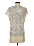 CeCe Metallic Silver Short Sleeve T-Shirt Size S - photo 2