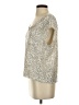 CeCe Metallic Silver Short Sleeve T-Shirt Size S - photo 5