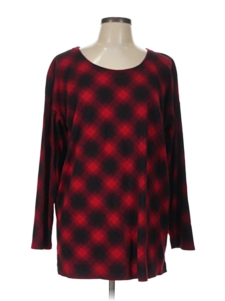 Pre-owned Jjill Long Sleeve T-shirt In Red