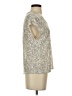CeCe Metallic Silver Short Sleeve T-Shirt Size S - photo 4