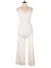 Crystal Sky Solid Ivory White Jumpsuit Size XL - photo 1