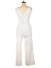Crystal Sky Solid Ivory White Jumpsuit Size XL - photo 2