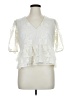 Express 100% Nylon Ivory 3/4 Sleeve Blouse Size XL - photo 1