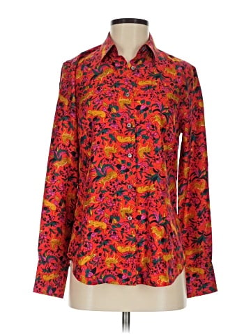 J.Crew Collection Long Sleeve Silk Top (view 1)