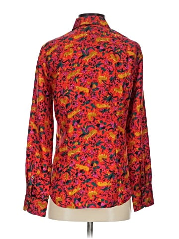 J.Crew Collection Long Sleeve Silk Top (view 2)