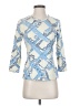 J. McLaughlin Blue 3/4 Sleeve T-Shirt Size S - photo 1