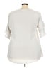 Cream & Sugar 100% Polyester Ivory Short Sleeve Blouse Size 3X - photo 2