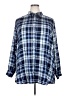 Style&Co 100% Rayon Plaid Blue Long Sleeve Blouse Size 2X - photo 1