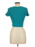 One Step Up Teal Short Sleeve Turtleneck Size L - photo 2